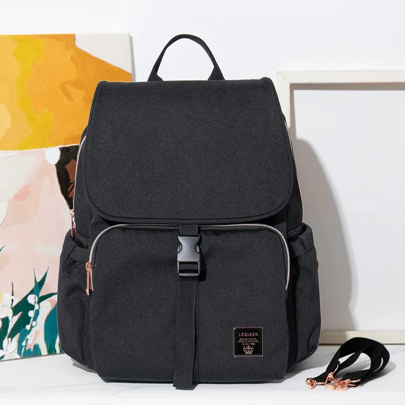 Sac à dos à langer noir