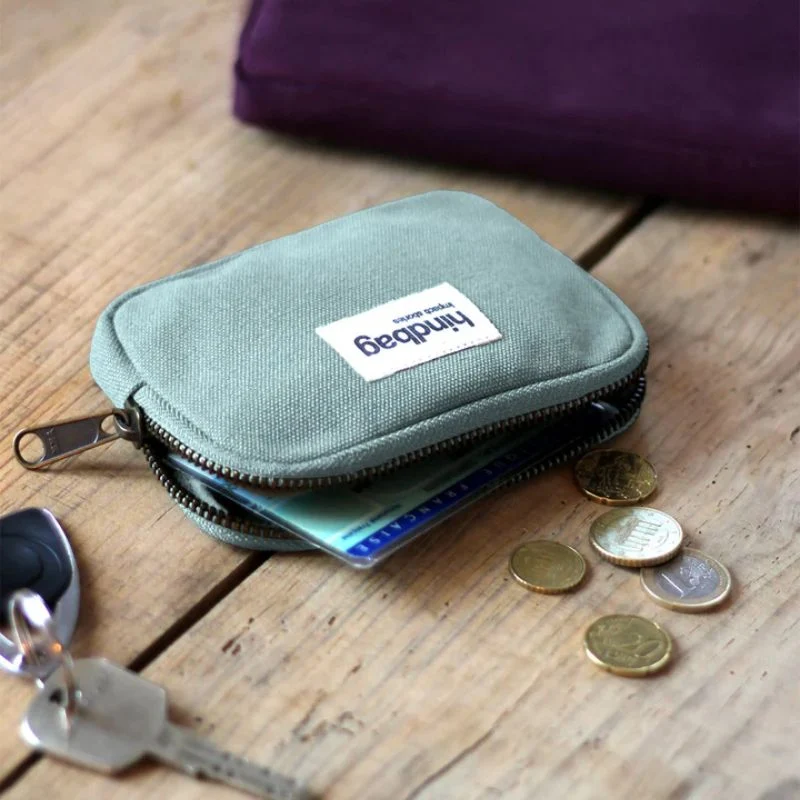 Porte-monnaie compact Lili coton bio - Hindbag