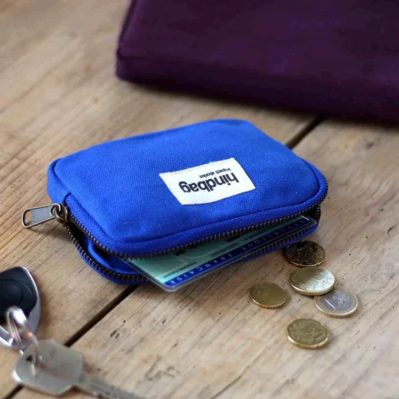 Porte-monnaie compact Lili coton bio - Hindbag
