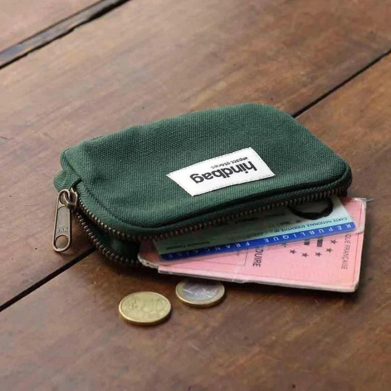 Porte-monnaie compact Lili coton bio - Hindbag