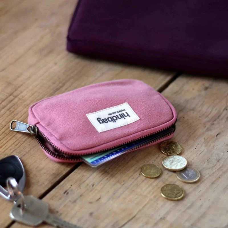 Porte-monnaie compact Lili coton bio - Hindbag