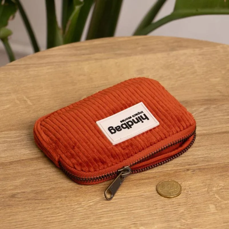 Porte-monnaie compact Lili coton bio - Hindbag