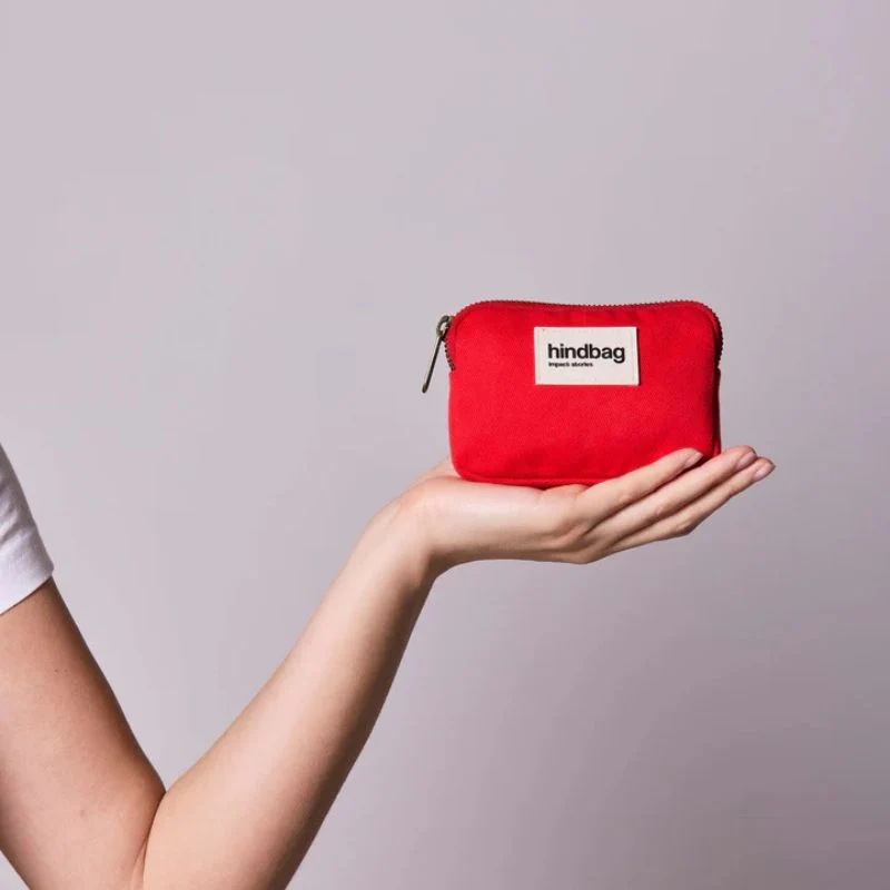Porte-monnaie compact Lili coton bio - Hindbag