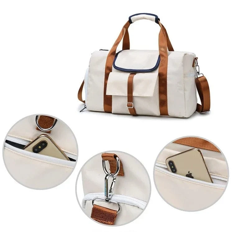 Sac de voyage femme beige