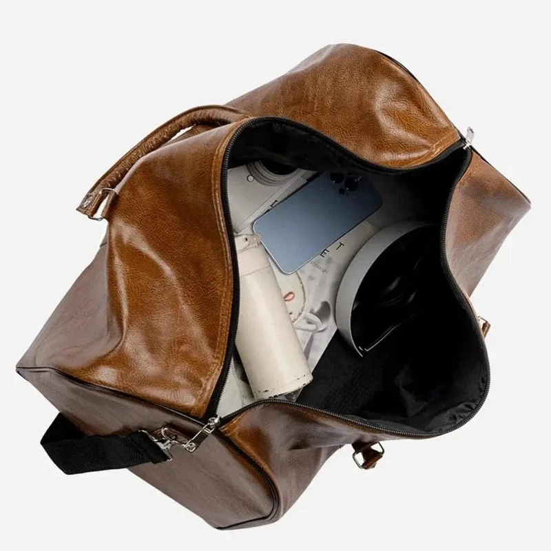 Sac de voyage cuir marron femme