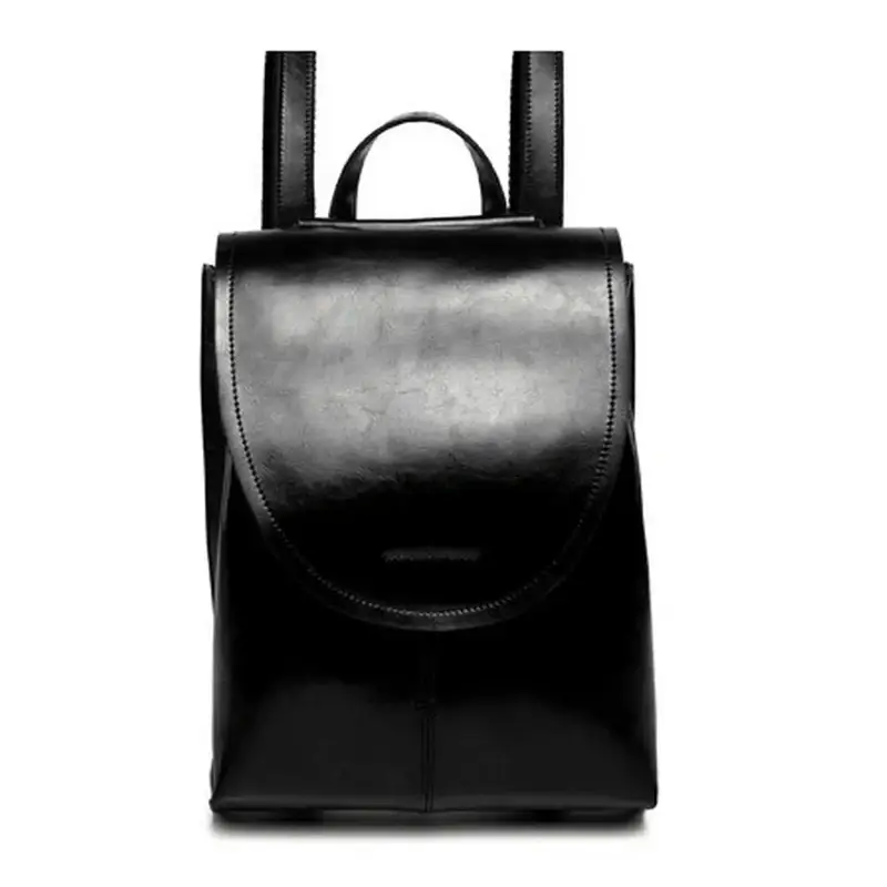 Sac à dos femme lustré à rabat - Suzanne