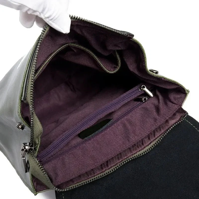 Sac à dos femme lustré à rabat - Suzanne
