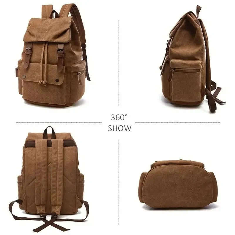 Sac à dos vintage homme en toile