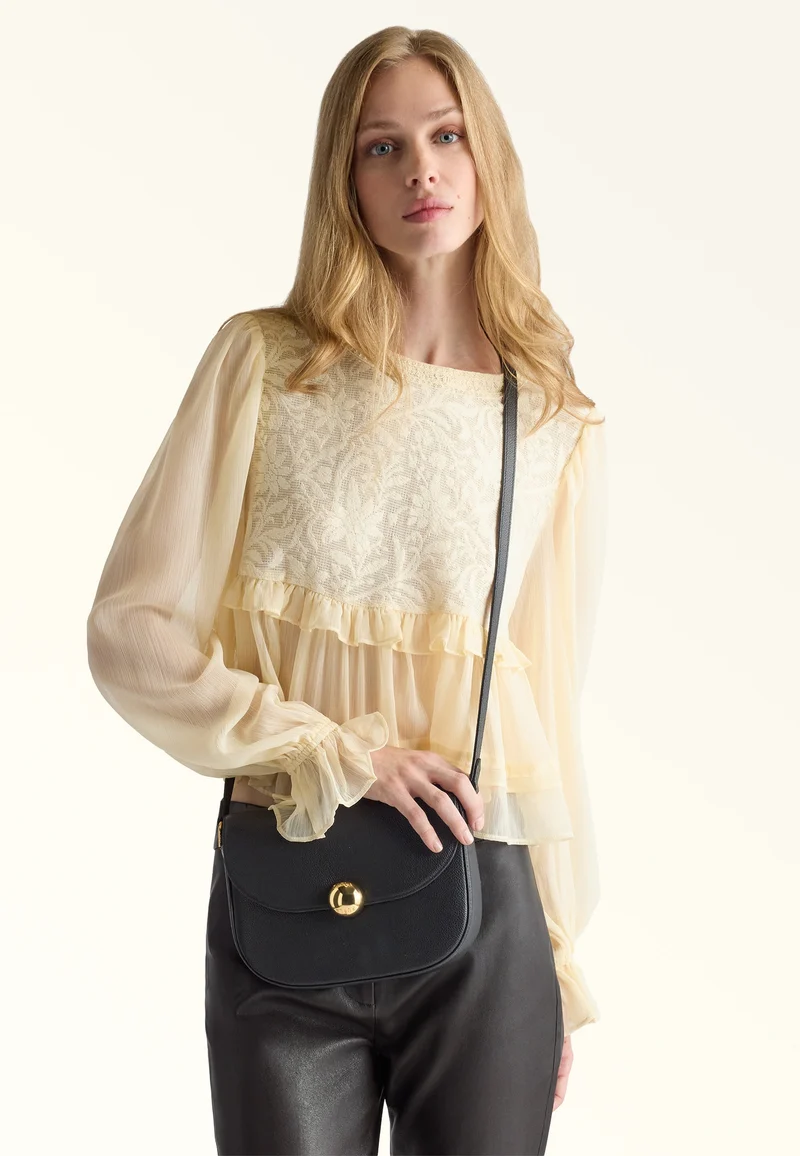 Furla Sac Bandoulière S Moonlight Cuir Noir