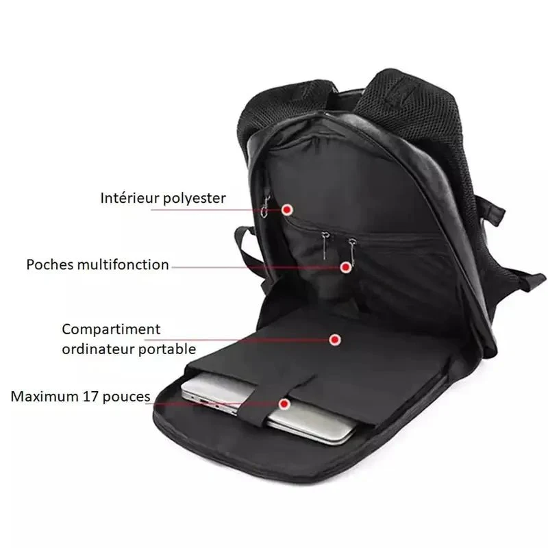 Sac à dos enveloppant patiné - Ulysse