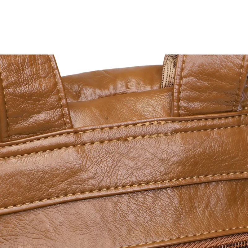 Sac à dos femme multipoches patiné - Éléonore