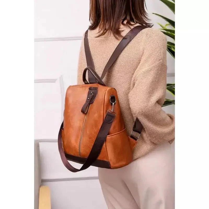 Sac à dos femme tendance veiné mat - Églantine