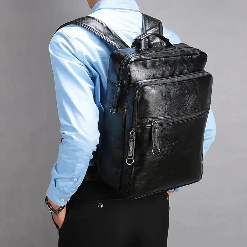Sac à dos lustré noir - Balthazar