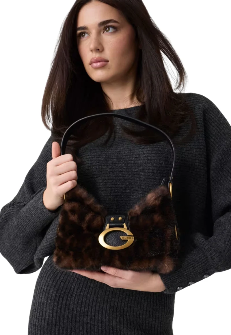 Guess Sac Bandoulière Camden Mini Leopard