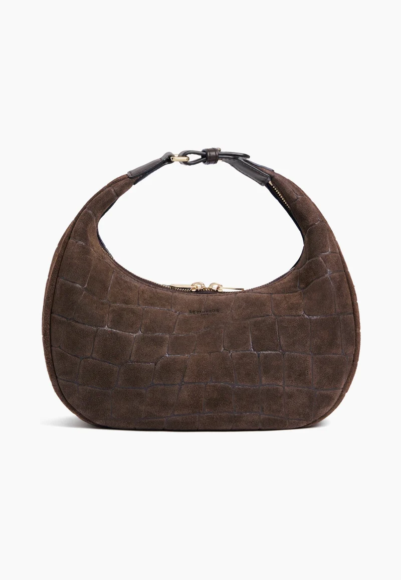 Le Tanneur Petit Sac Hobo Juliette Cuir Marron Arabica