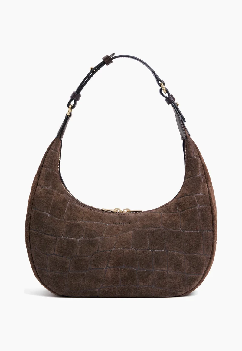 Le Tanneur Petit Sac Hobo Juliette Cuir Marron Arabica
