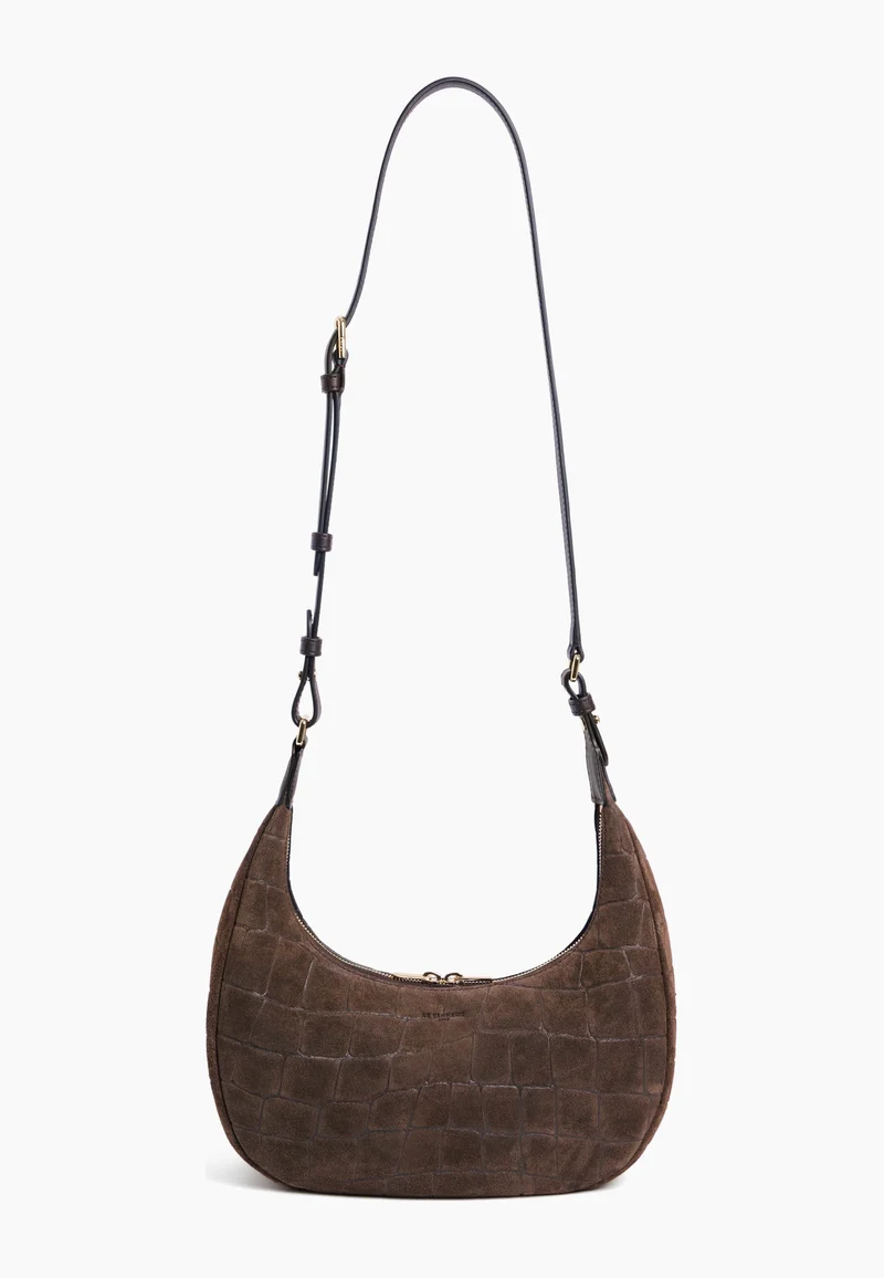 Le Tanneur Petit Sac Hobo Juliette Cuir Marron Arabica