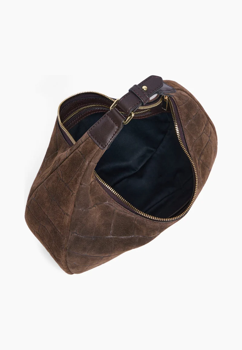 Le Tanneur Petit Sac Hobo Juliette Cuir Marron Arabica