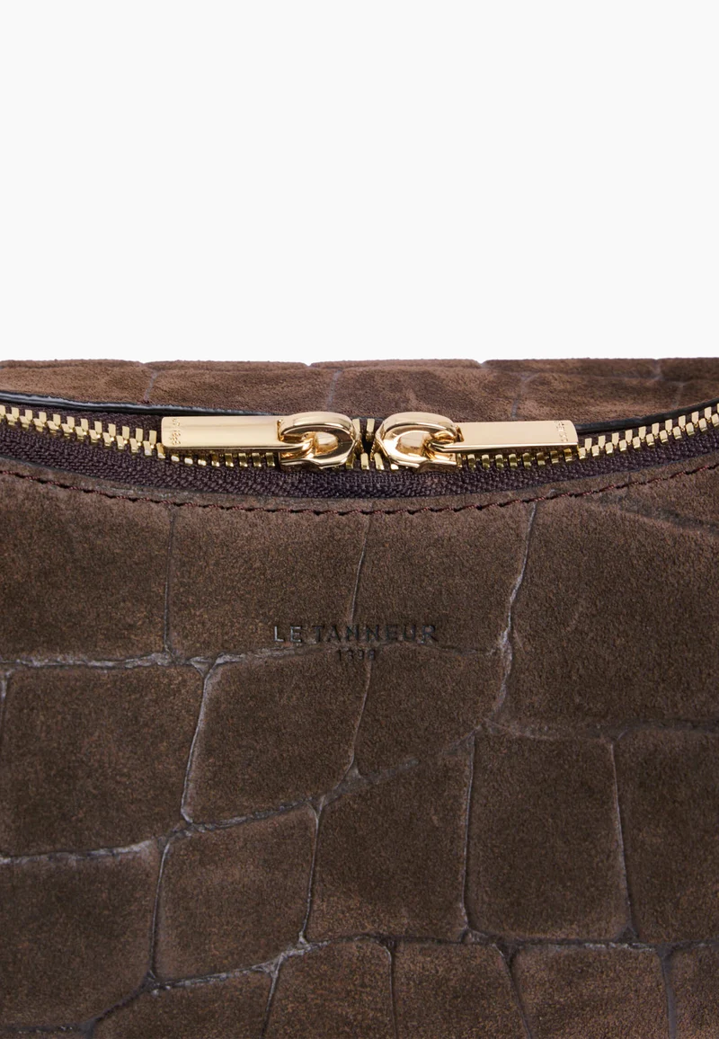 Le Tanneur Petit Sac Hobo Juliette Cuir Marron Arabica