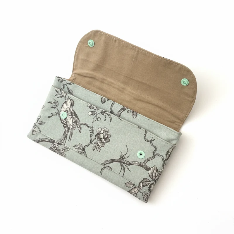 Pochette toile de jouy motifs oiseaux