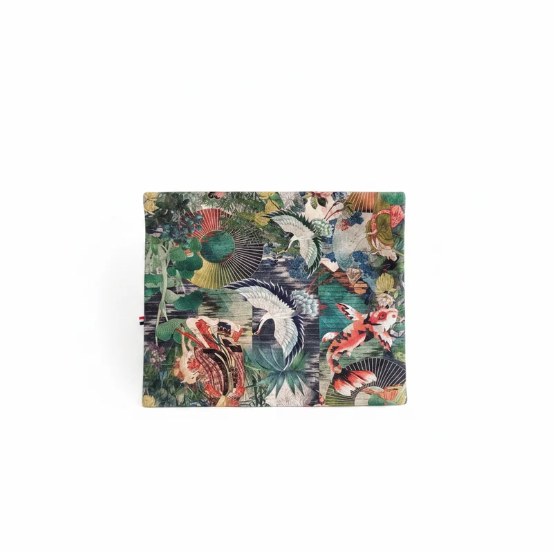 Pochette Ordinateur – Imprimé Japonisant Grues & Éventails