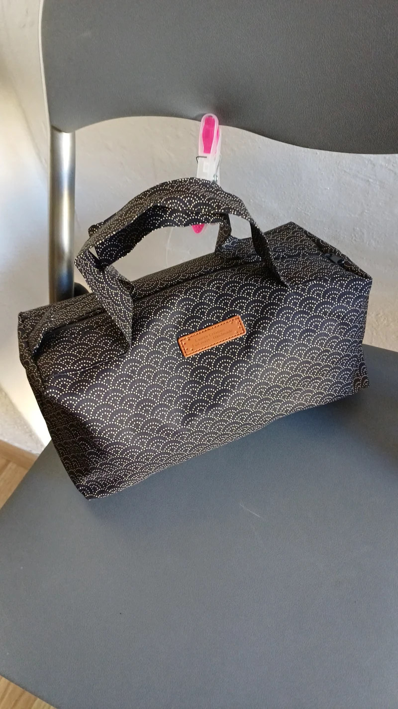 Trousse de toilette – Tissu japonais vagues – Fait main en France