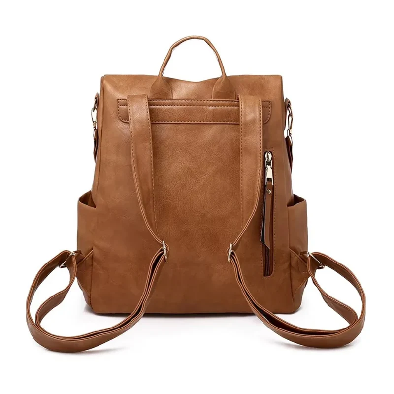 Sac à dos vintage femme lustré - Bérénice