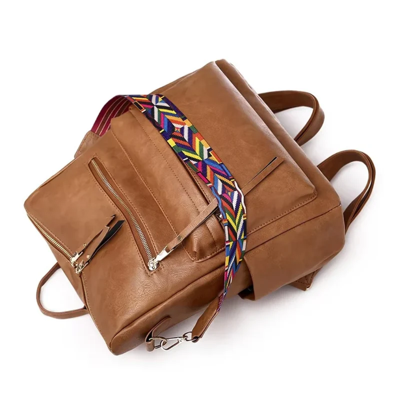 Sac à dos vintage femme lustré - Bérénice
