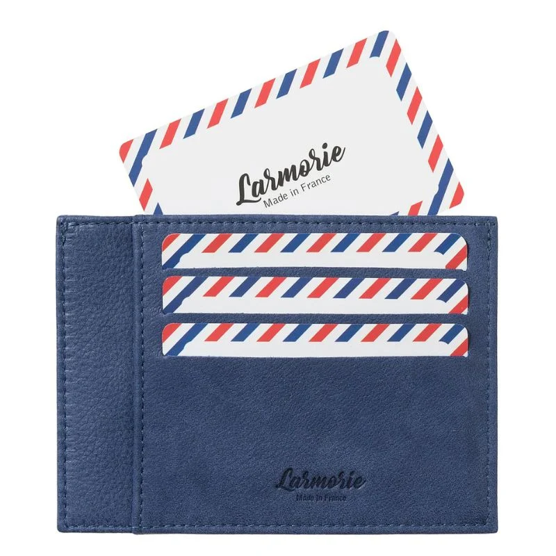 Porte-cartes Paul cuir pleine fleur grand format - Larmorie
