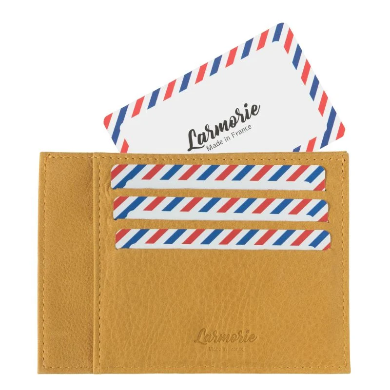 Porte-cartes Paul cuir pleine fleur grand format - Larmorie