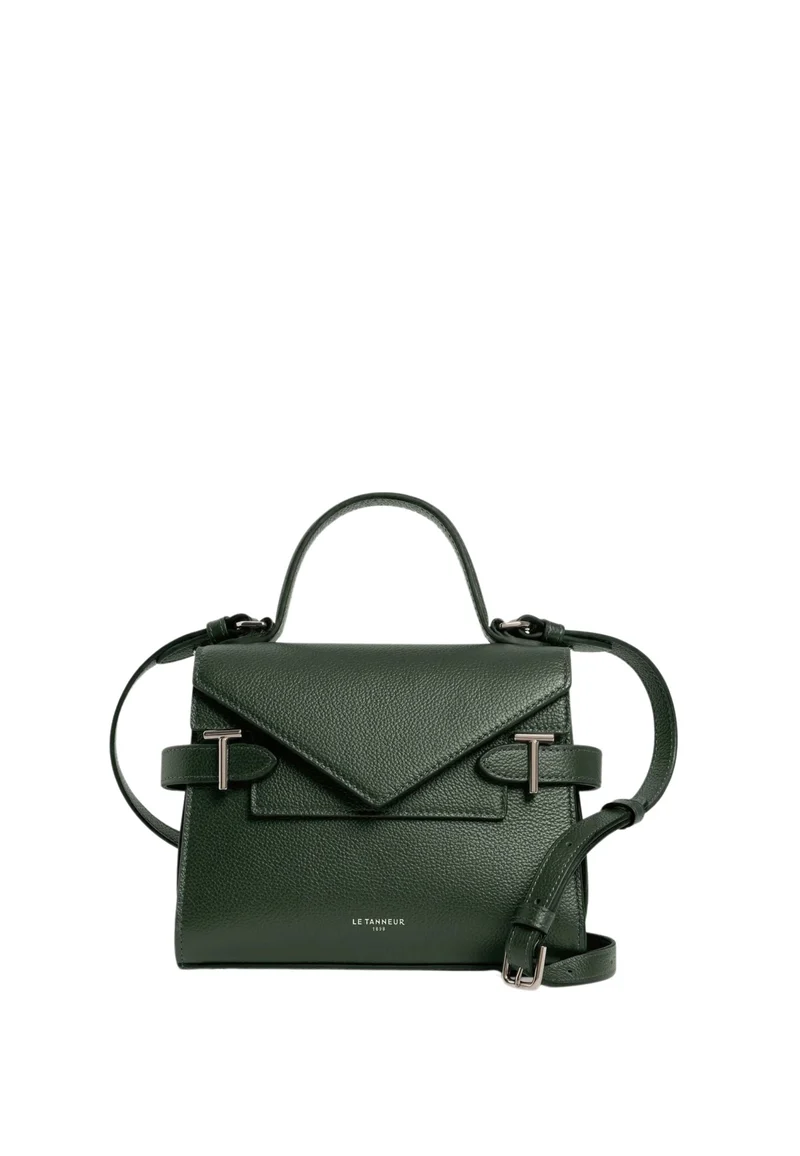 Le Tanneur Petit Sac à main Double Rabat Emilie Vert Malachite