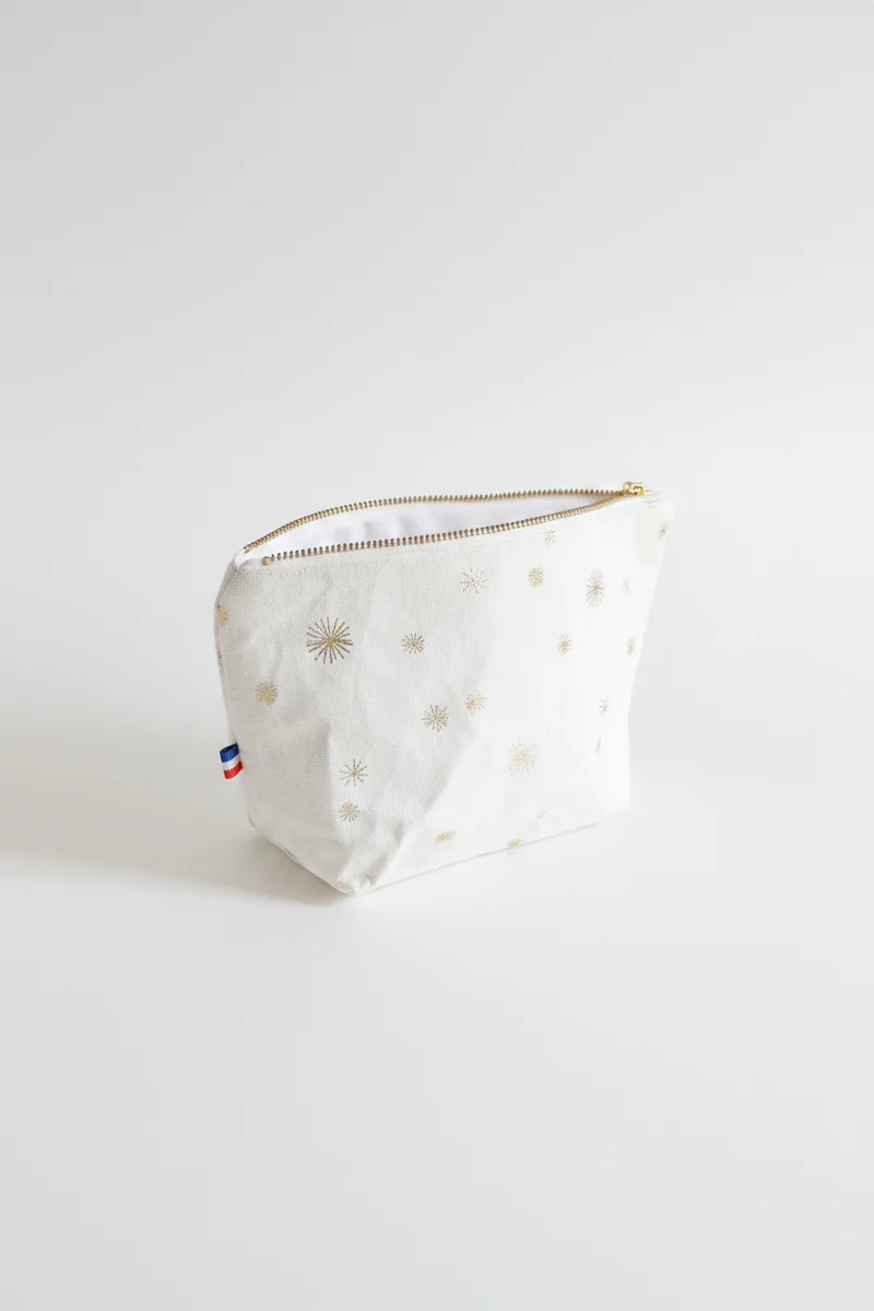 Trousse étoiles dorées – Fait main en France