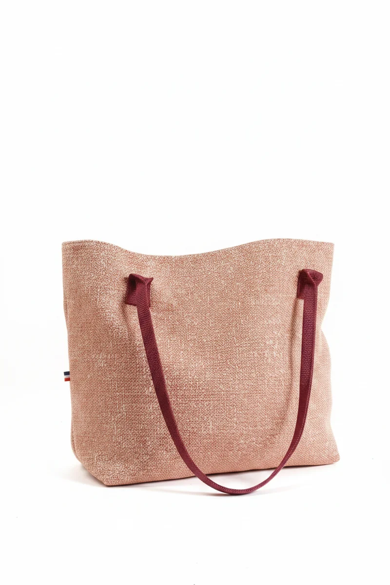 Tote Bag Tissé Rose Gold — Poche Avant