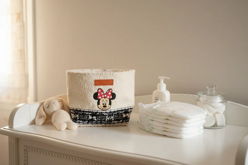 Panier tissu Minnie Mouse – Fait main