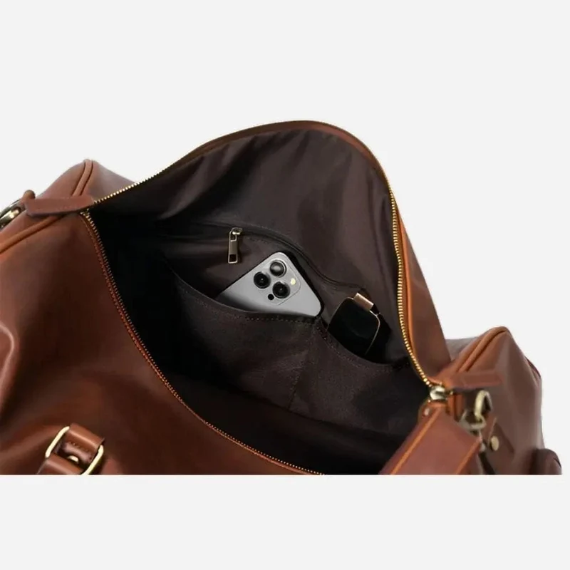 Sac de voyage cuir marron