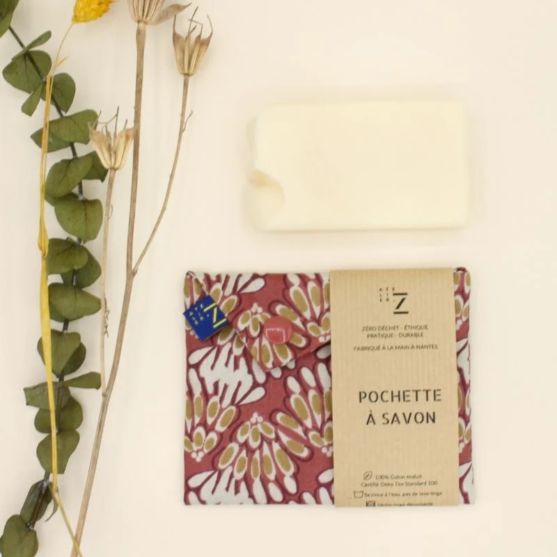 Pochette savon & shampoing solide imperméable coton enduit Oeko-Tex - Atelier Z