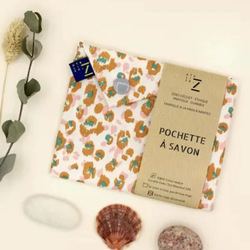 Pochette savon & shampoing solide imperméable coton enduit Oeko-Tex - Atelier Z