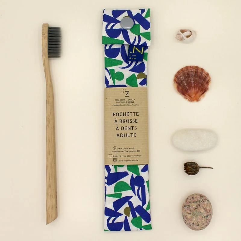Pochette brosse à dents adulte coton enduit Oeko-Tex – Atelier Z