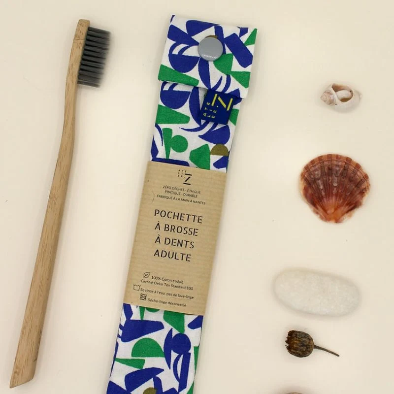 Pochette brosse à dents adulte coton enduit Oeko-Tex – Atelier Z