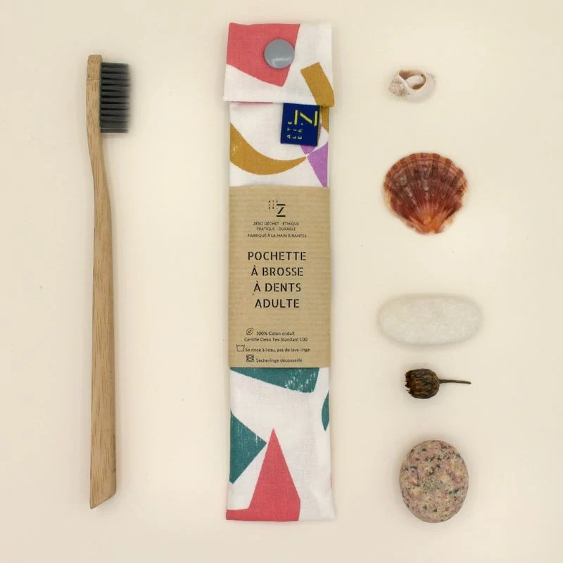 Pochette brosse à dents adulte coton enduit Oeko-Tex – Atelier Z