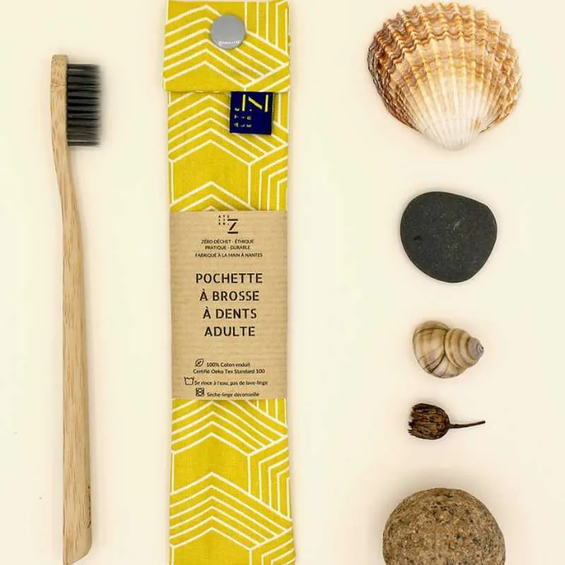 Pochette brosse à dents adulte coton enduit Oeko-Tex – Atelier Z