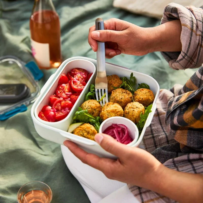 Lunch Box Original compartimentée 1L étanche sans BPA avec fourchette - Black & Blum