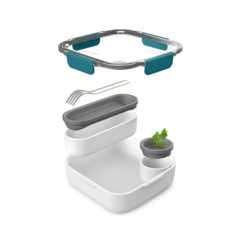 Lunch Box Original compartimentée 1L étanche sans BPA avec fourchette - Black & Blum