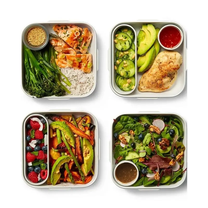 Lunch Box Original compartimentée 1L étanche sans BPA avec fourchette - Black & Blum