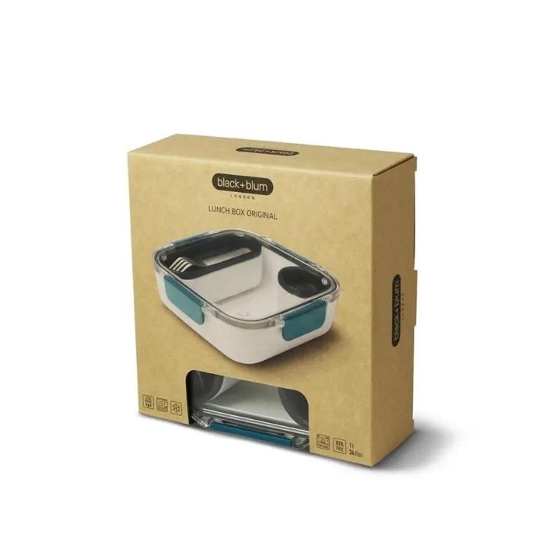 Lunch Box Original compartimentée 1L étanche sans BPA avec fourchette - Black & Blum