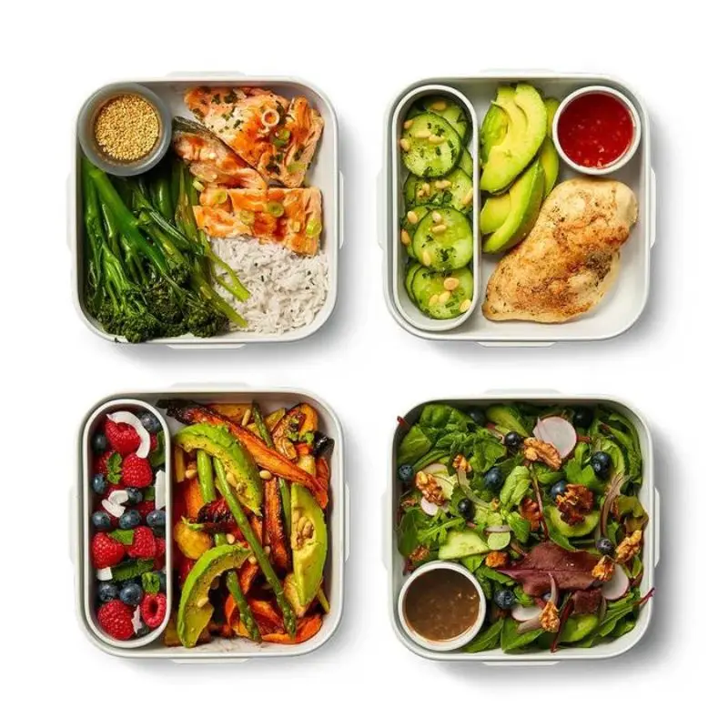 Lunch Box Original compartimentée 1L étanche sans BPA avec fourchette - Black & Blum