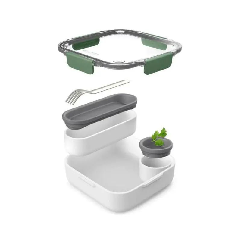 Lunch Box Original compartimentée 1L étanche sans BPA avec fourchette - Black & Blum