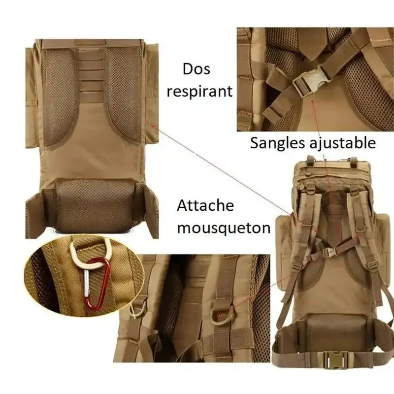 Sac à dos militaire 70l