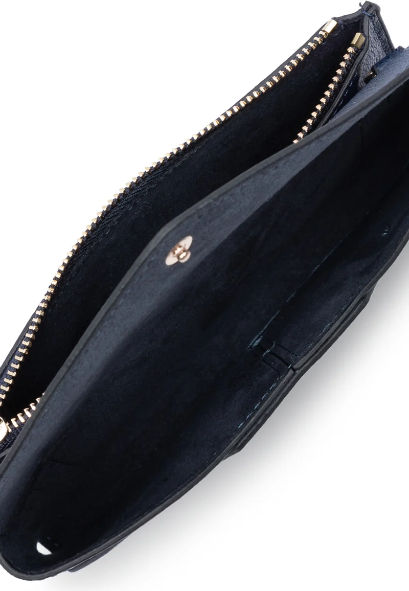 Lancaster Pochette à Rabat Sierra PM Cuir Grainé Bleu foncé