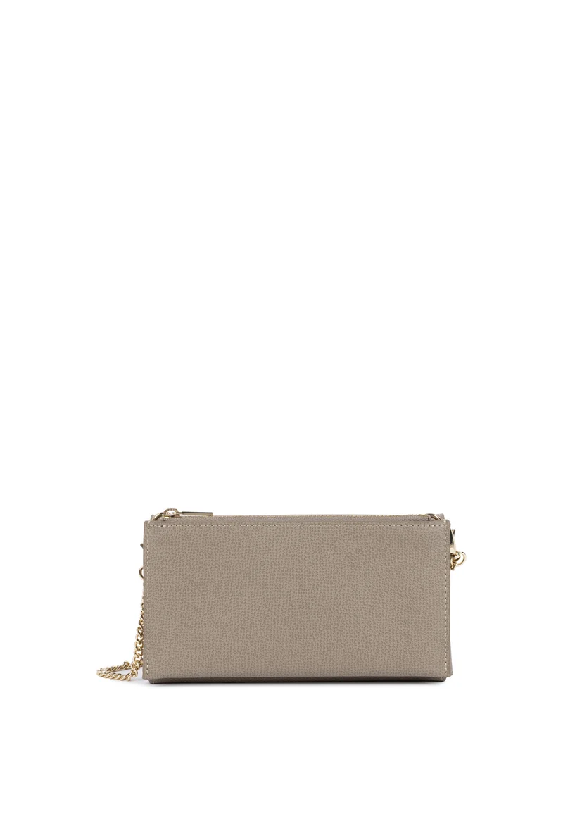 Lancaster Pochette à Rabat Sierra PM Cuir Grainé Galet